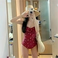 thumbnail image 3 of Traje de baño de mujer conservador vientre delgado paquete de torsión de acero traje de baño de una pieza para mujer, 3 of 5