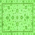 thumbnail image 1 of Ahgly Company Indoor Square Oriental Green Traditional Area Rugs, 6' Square, 1 of 4