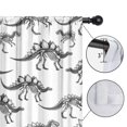 thumbnail image 4 of Blackout Kids Curtains,White Dinosaurs Skeletons Pattern Childrens Insulated Curtains Set Of 2,Bedroom Essentials,Toddler Room Decor 42"x84", 4 of 5