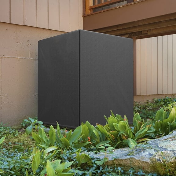 Air Conditioner Covers for Outside Units, Durable 210D Oxford Fabric AC Units Cover Outdoor, Heavy Duty Air Conditioner Cover for Winter, Black, 24*24*30"