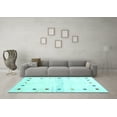 thumbnail image 3 of Ahgly Company Indoor Square Solid Light Blue Modern Area Rugs, 7' Square, 3 of 4