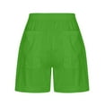 thumbnail image 4 of Birdeem Womens Solid Casual Loose Pockets Drawstring Short Pants, 4 of 12
