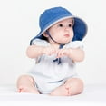 thumbnail image 4 of Jan & Jul Toddler Boy Sun-Hat with Strap, Size Adjustable, 50+UPF Swim (M: 6-24 months, Blue), 4 of 6