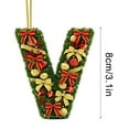 thumbnail image 2 of Adornos navideños personalizados para el árbol | Colgantes con monograma de 26 letras y diseño de gorro de Papá Noel, 2 of 5