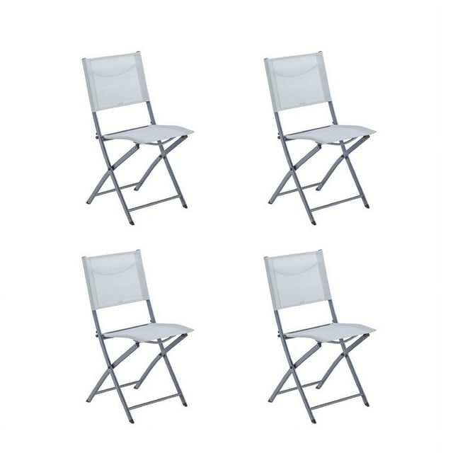 Set de 4 Sillas Plegables para Jardín o Terraza Resistentes NATERIAL EMYS