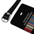 thumbnail image 2 of Marines Operation Iraqi Freedom Campaign Veteran Ribbon OIF Officially Licensed Rectangle Leather Luggage Card Suitcase Carry-On ID Tag, 2 of 8