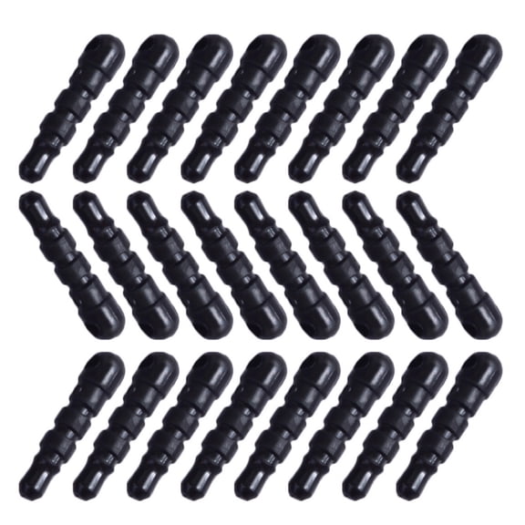 WORGEOUS 340 Pcs Caps Mobile Dust Plugs Earphone Jack Plug 1.50X0.35X0.35CM Black