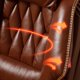thumbnail image 4 of Neck Support Extendable Office Chair Ergonomic Designer Living Room Leather Chair Wheels Executive Kursi Kantor Garden Furniture My Lux Decor Round, 4 of 11