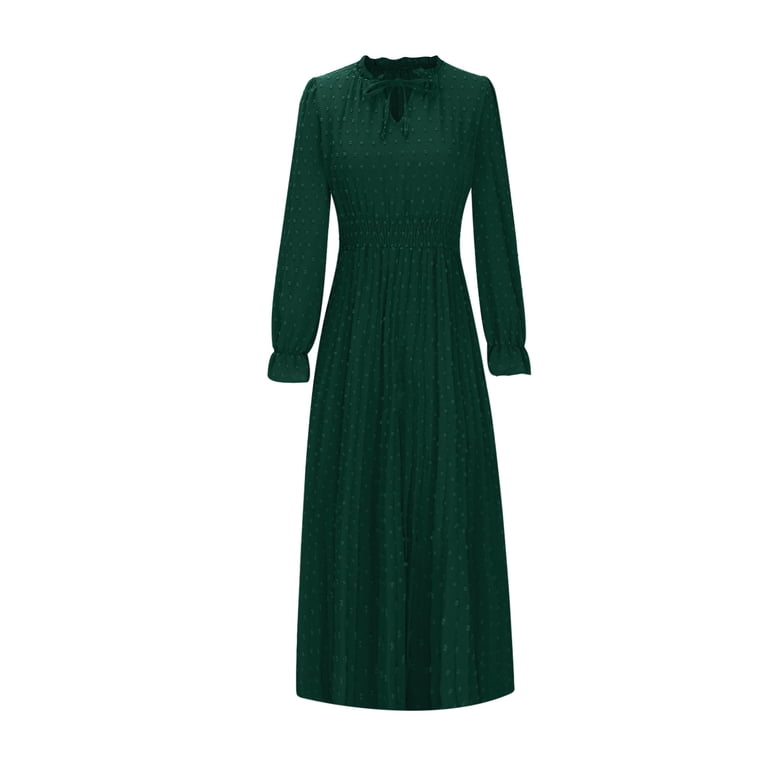 wedding guest dresses for plus size Runwind Plus Size Maxi Dress for Curvy Women 3/4 Long Casual Wedding Guest  Dress with Pockets Green 2XL at Amazon Women's Clothing store main image 1