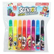 Scentos Sweetly Scented 16ct  Christmas Themed Mini Markers -  Great Stocking Stuffer -Ages 3+
