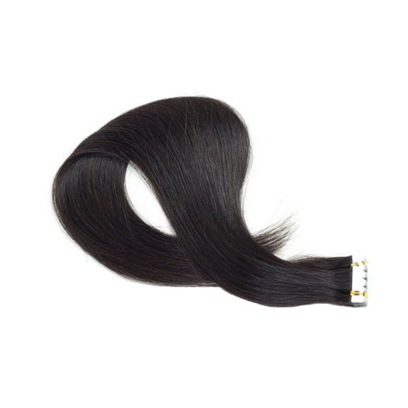 Raindrops Tape In Virgin Human Hair Extensions 1Pack Black 70X1.6X0.4in Adds Length and Volume for Women Everyday Use