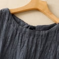 thumbnail image 5 of Mrat Backless Tank Tops Ladies Summer Printed Sleeveless Round Neck Tank Tops Round Neck Tank Tops Backless Tank Tops for Women S-377 Blue L, 5 of 7