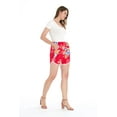 thumbnail image 5 of Hawaii Hangover Women Elastic Waist Shorts with Pockets in Hibiscus, 5 of 5
