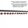 thumbnail image 6 of Uxcell Metal Household Star Shower Curtain Hook Window Rolling Hook Clip, Red 12 Pack, 6 of 7