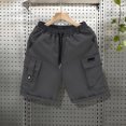 thumbnail image 3 of SBYOJLPB Men's Shorts Solid Color Cargo Shorts Outdoor Sports Multi Pocket Short Pants, 3 of 4