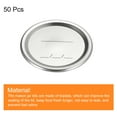 thumbnail image 3 of Uxcell Canning Lids, 50pack  Tinplate Mason Jar Lid, Regular Mouth with Date Leak Proof Fits Storage Cover (Silver), 3 of 6