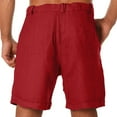 thumbnail image 2 of Men's Summer Casual and Nylon Shorts Mens Fashionable Solid Patchwork Cotton Mens Jogging Shorts and Linen ShortsRed (2PACK), 2 of 5