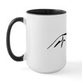 thumbnail image 2 of CafePress - Uffington Horse Black & White Large Mug - 15 oz Ceramic Large White Novelty Mug, 2 of 4