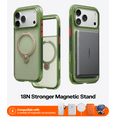 thumbnail image 3 of TORRAS Flagship 360 Click-Lock Rotating Stand Case for iPhone 17 Pro | Hardcore Air Cushion Tech | Mil-Grade Protection | Fit for MagSafe | Camera Control | Ostand Q3 Air 6.3" Evergreen, 3 of 11