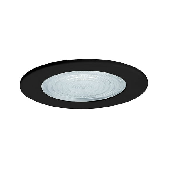 Jesco Lighting TM5507BK Line Voltage Shower Trim with Fresnel Lens Trim, Black