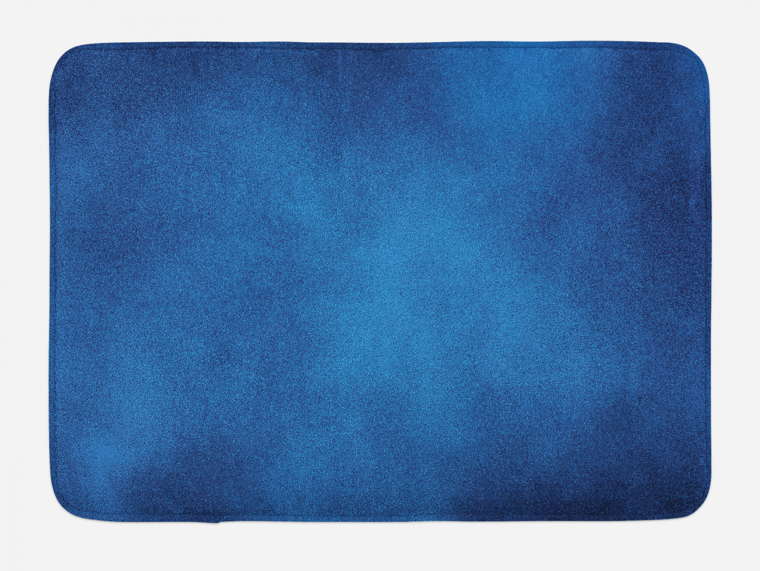 Blue Bath Mat, Retro Gradient Effected Stained Scene on Plain Style