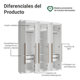 thumbnail image 4 of Ropero Closet Madesa Venus 6 Puertas 4 Cajones 180cm BB 03, 4 of 10