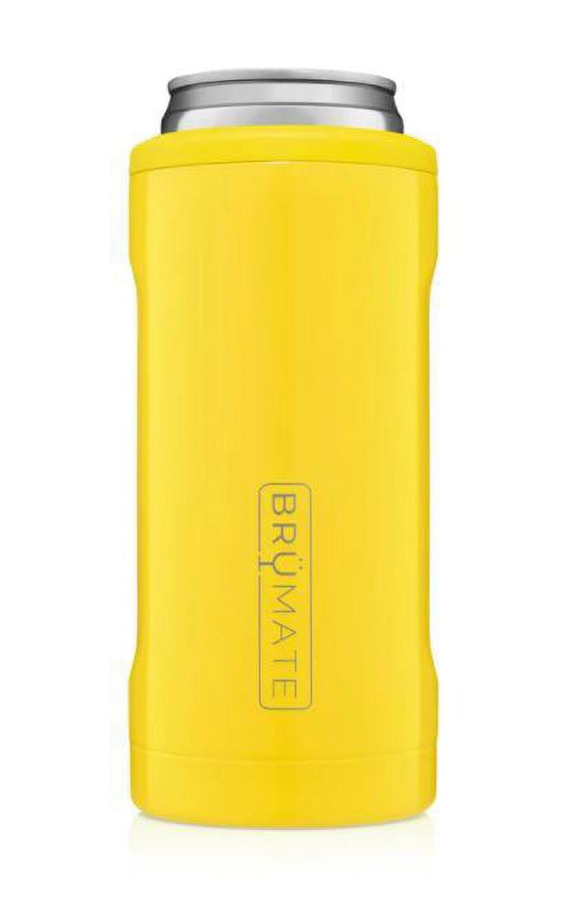 BrüMate Hopsulator Slim | Insulated Cooler Beverage Sleeve for Travel | Matte Black | 12oz Slim Cans