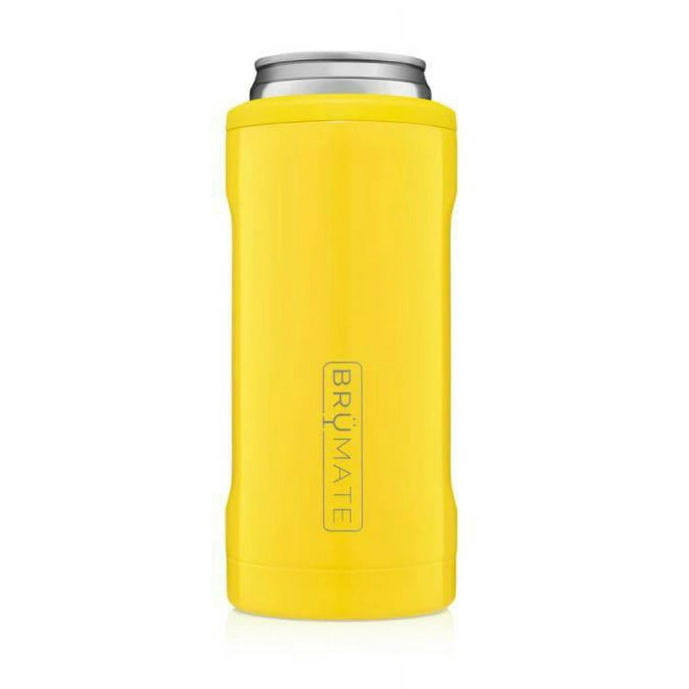BrüMate Hopsulator Slim | Insulated Cooler Beverage Sleeve for Travel | Rainbow Titanium | 12oz Slim Cans