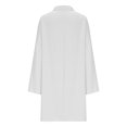 thumbnail image 5 of Ruimatai Women's Casual Linen Shirt Dress Summer Beach Short Sleeve Solid Color Loose Comfortable Stylish Spring Outfit Party Daily Wear, 5 of 7