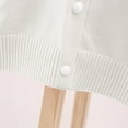 thumbnail image 7 of Odeerbi Kids Girls Thermal Cardigan Sweater Fashion Casual Long Sleeve Winter Warm Knit Sweater Double Layer Thread Cardigan Sweater White, 7 of 7