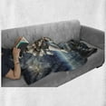 thumbnail image 6 of Galaxy Soft Flannel Fleece Throw Blanket, Astronaut Floats Outer Space Planet Earth Globe Surreal Gravity Image Universe Art, Cozy Plush for Indoor and Outdoor Use, 60" x 80", Grey Blue, by Ambesonne, 6 of 6