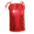 thumbnail image 2 of HaiMao Girls Metallic Sequin Camisole Clearance Spaghetti Straps Rave Dance Vest Lace up Tank Top Red 11 Years, 2 of 3