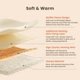 thumbnail image 6 of BAO Heated Blanket Electric Throw Waffle, 50x60 Inches Sherpa Fleece Fast Heating Blanket 6 Heating Levels & 4 Hours Auto Off ETL Certification, Caramel Throw, 6 of 17