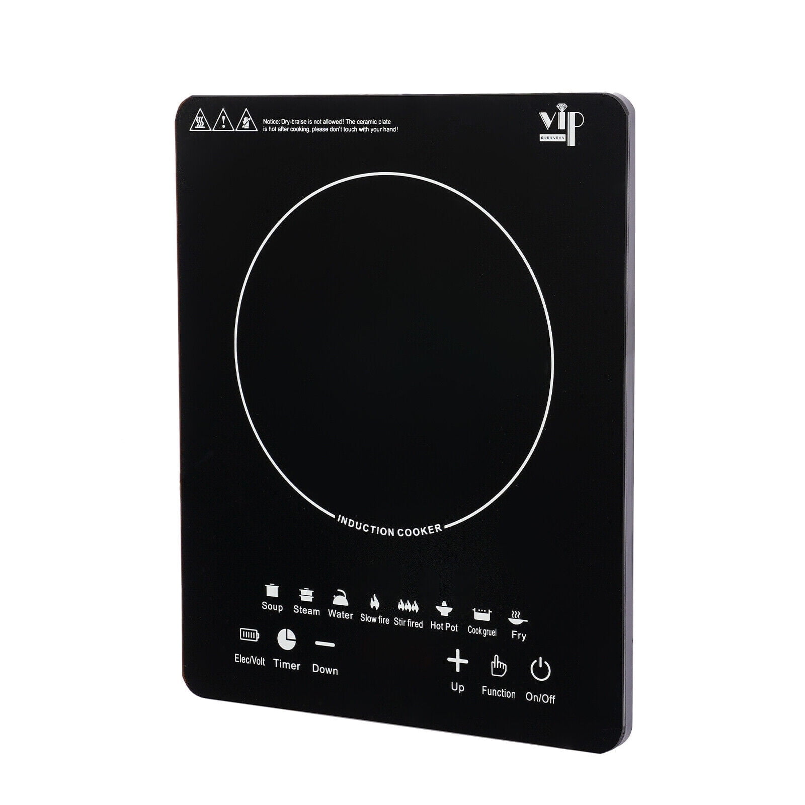 Portable Kitchen Countertop Induction Cooktop Burner Electric Hot Stove 750w Black