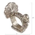 thumbnail image 4 of SARO NR902.S Anneau de Serviette de Table avec Motif Dinde Argent - Ensemble de 4, 4 of 4