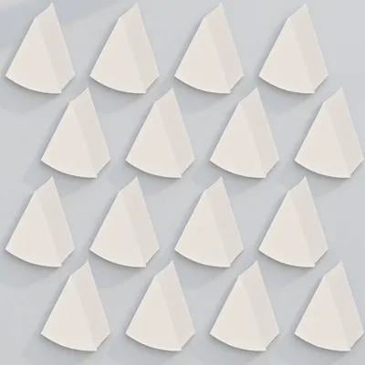MIPCASE 3 Sets Makeup Accessories Face Puff for Women White Latex Wedge Shape Foundation Application