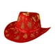 thumbnail image 2 of Sombrero de vaquero navideño, accesorio versátil para disfraz, sombrero de fiesta informal para escenario. Pajarita dorada, 2 of 9