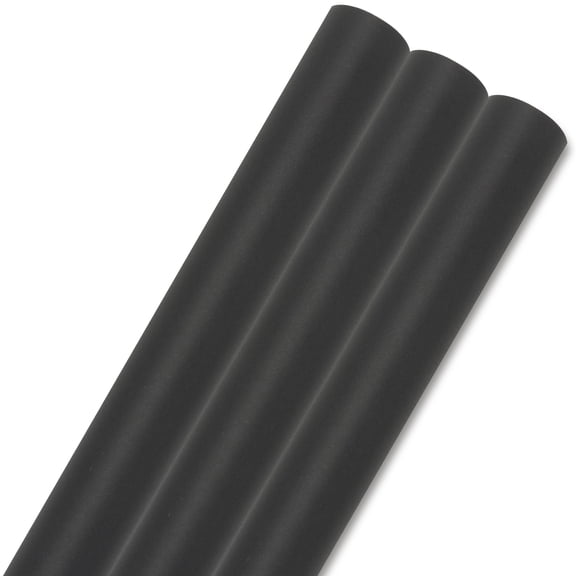 Unique Bargains Thick Gift Wrapping Paper Anti-Tear Giant Matte Sheets Black 39.4" x 27.6"