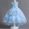 thumbnail image 5 of KAWELL Robe Hi-lo en Tulle pour Demoiselles d'Honneur, Princesse, Anniversaire, Concours, Fête, Formelle, Communion, Soirée, Danse, Robe de Bal, 5 of 5