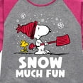 thumbnail image 3 of Peanuts - Snoopy and Woodstock Snow Much Fun - Toddler And Youth Girls Raglan Graphic T-Shirt, 3 of 6