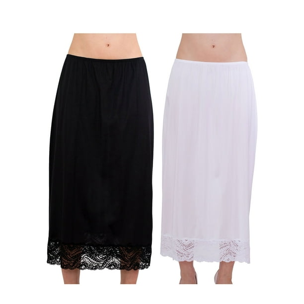 Under Moments - Women's Half Slip 32 with All Around Lace Combo Pack ...