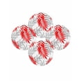 thumbnail image 7 of 15 Inch Round Placemats Set of 4, Red Leaves Non Slip Heat Insulation PP Table Mats, Abstract Modern Geometric Lines Simple Art Washable Place Mats for Kitchen Dining Party Table Decor, 7 of 7