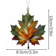 thumbnail image 5 of Maple Leaf Stained Glass Window Hanging Pendant Faux Stained Glass Fall Suncatchers Home Car Charm, 5 of 5
