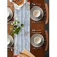 thumbnail image 2 of Blue Christmas Snowman Burlap-Cotton Table Runner 36 Inches Long,Xmas Tree Snowflake Farmhouse Table Runners,Outdoor Dining Tablecloths Decor for Baby Shower/Party/Wedding 13x36, 2 of 9
