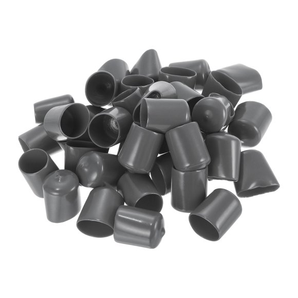 Uxcell Screw Thread Protectors Rubber End Cap Cover 20mm Dark Grey