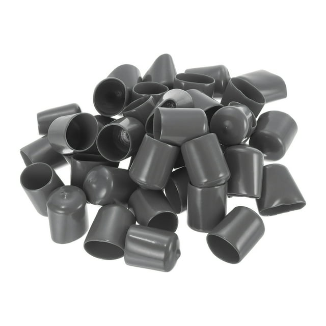 Uxcell Screw Thread Protectors Rubber End Cap Cover 20mm Dark Grey