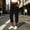 Black, variant on women capri jogger capri pants high waist ribbed drawstring cuff side pocket solid print relaxed cropped pant gym casual bottoms Brown L