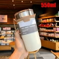 thumbnail image 1 of OUSITAID Portable Vacuum Flask Stainless Steel Water Cup Creative Personality Large-Capacity Coffee Cup New - 710ml Pink, 1 of 2