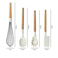 thumbnail image 3 of Silicone Kitchen Utensil Set Natural Acacia Wooden Kitchen Utensils Set, 3 of 5