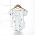 thumbnail image 2 of YABCSAZ Baby Boys Girls Bodysuits Short Sleeve Onesie Bodysuits Summer Casual Soft Cotton Romper Unisex Kids Jumpsuits Print Tops Outfits for Infant Newborn Toddler Baby Size 0 M, 2 of 3